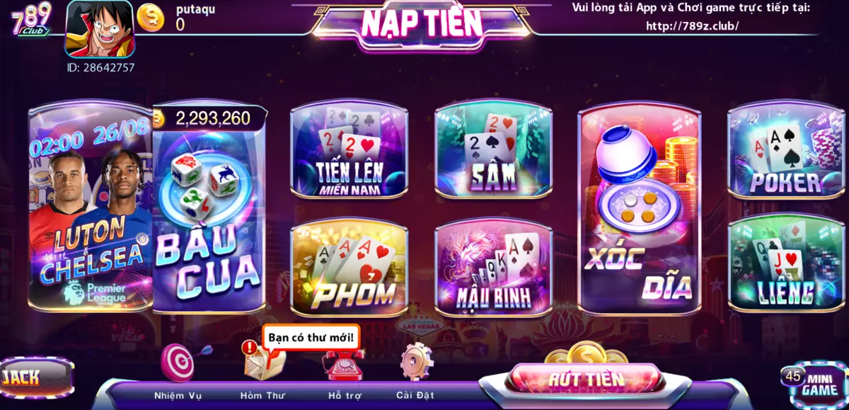 Game bài đa dạng tại 789club