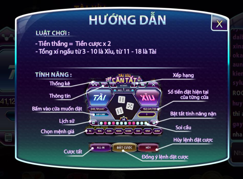 Luật chơi cơ bản tại link tải 789club