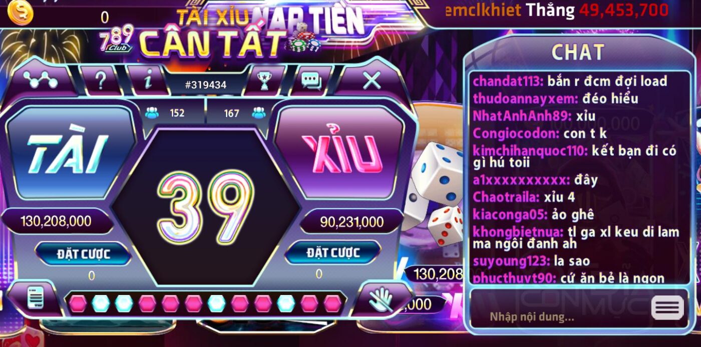 Những ưu điểm của game cược Tài xỉu từ link tai 789Club 