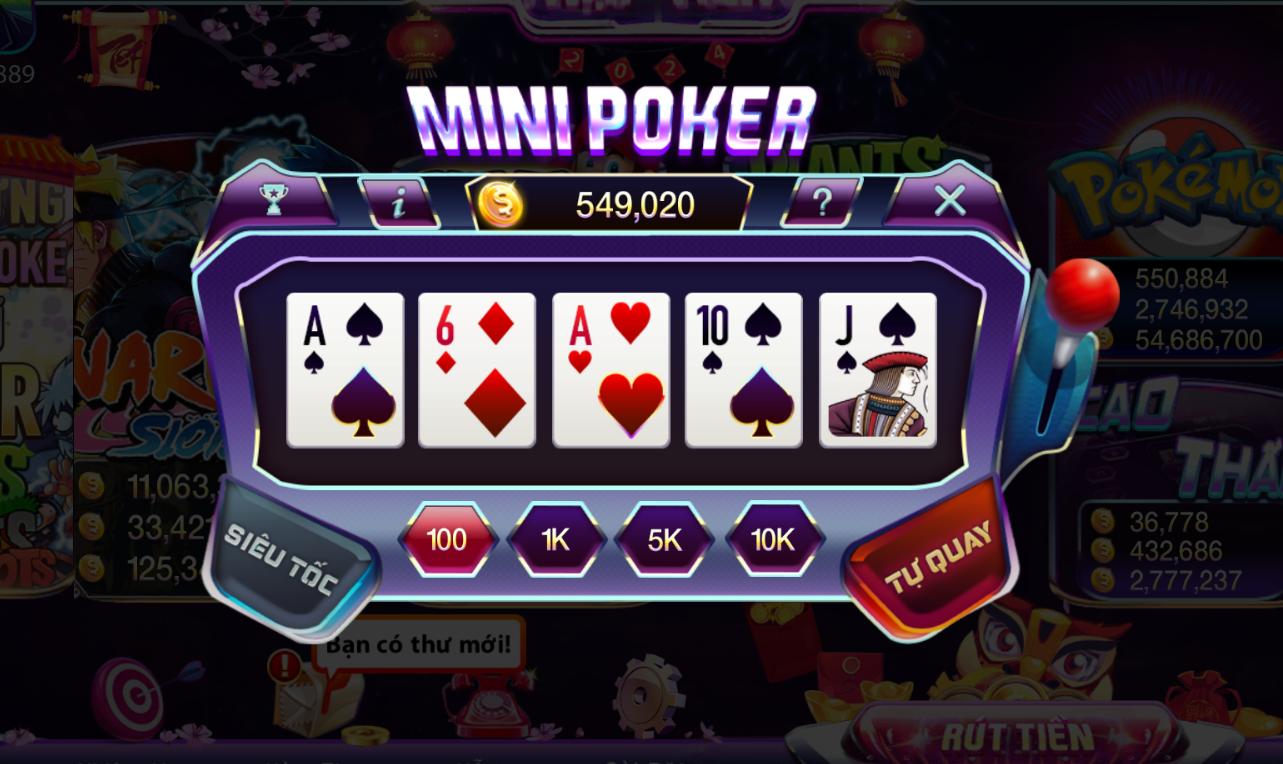 Bật mí cho anh em mẹo chơi mini poker 789club tất thắng từ cao thủ